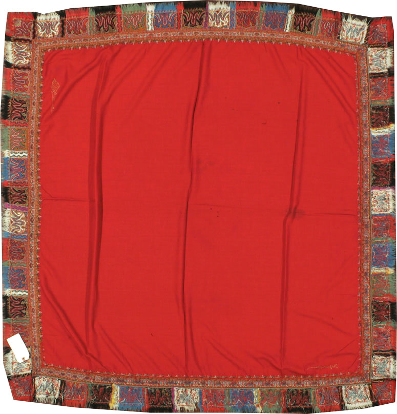 Vintage Jacquard Indian Textile Shawl, No.9291 - Gsblank