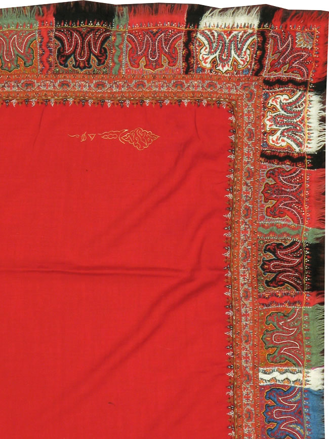 Vintage Jacquard Indian Textile Shawl, No.9291 - Gsblank