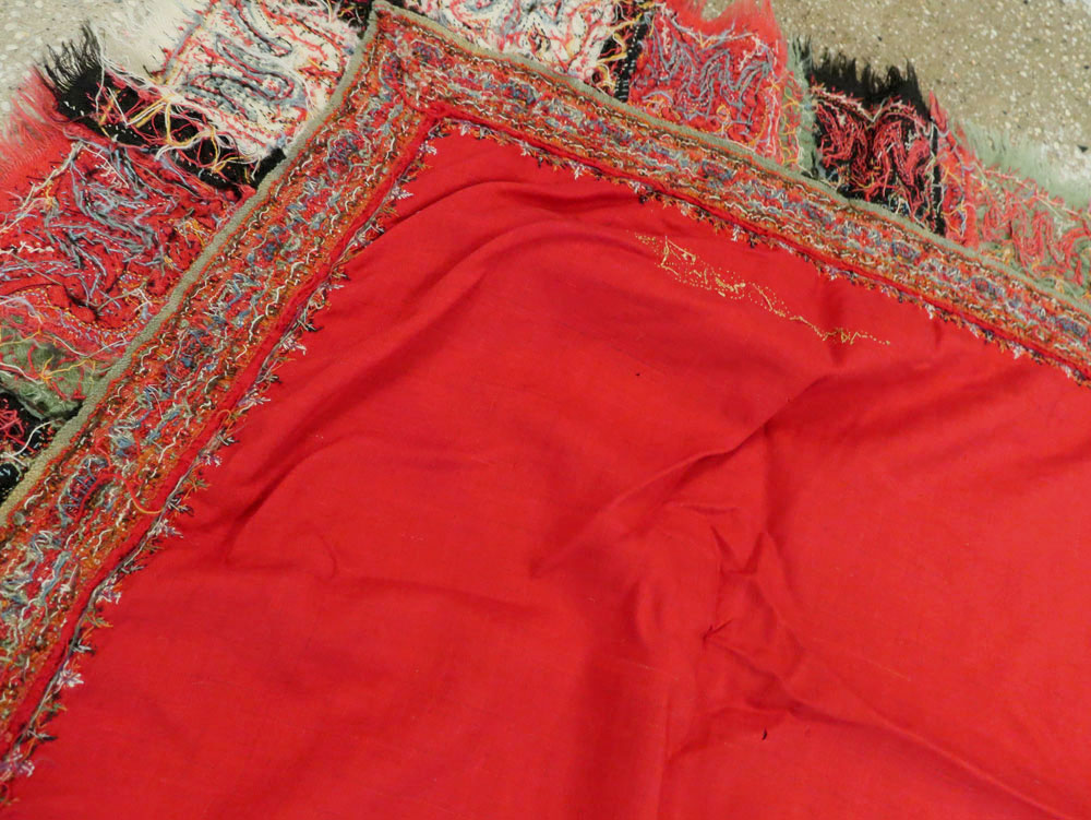 Vintage Jacquard Indian Textile Shawl, No.9291 - Gsblank