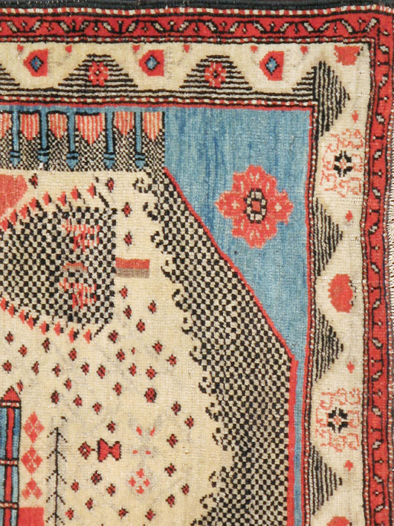 Vintage Turkish Anatolian Pictorial Rug, No.9315 - Gsblank