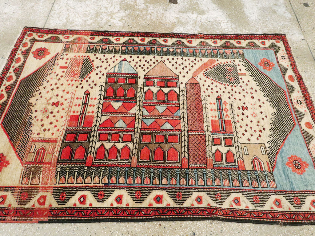Vintage Turkish Anatolian Pictorial Rug, No.9315 - Gsblank