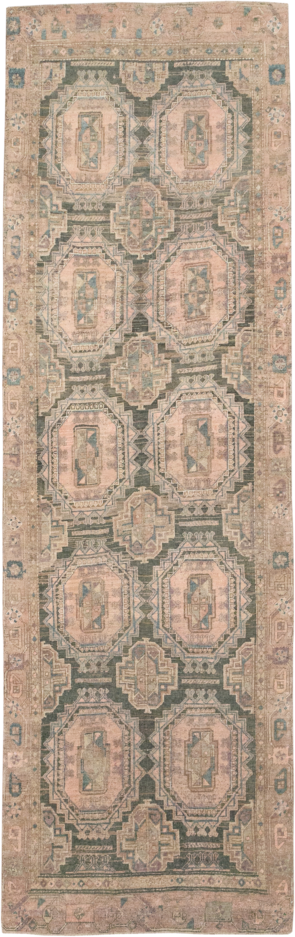 Antique Persian Kurd Bidjar Wide Gallery Runner, No.9328 - Gsblank