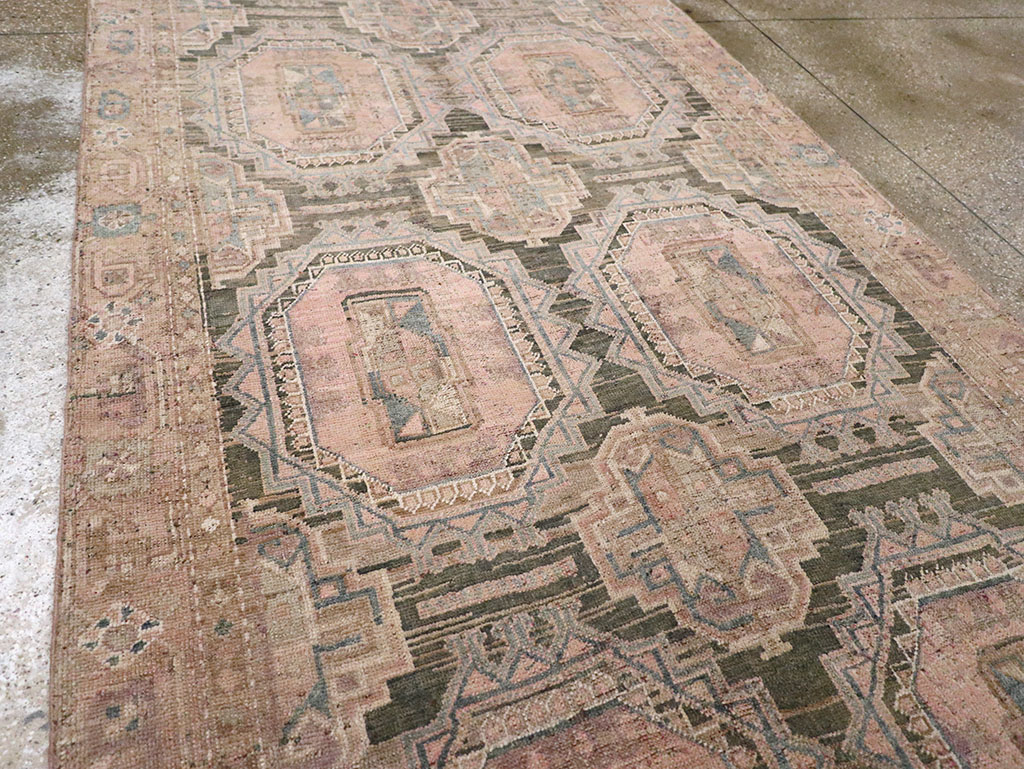 Antique Persian Kurd Bidjar Wide Gallery Runner, No.9328 - Gsblank