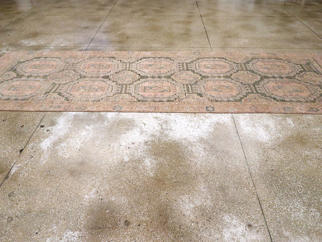 Antique Persian Kurd Bidjar Wide Gallery Runner, No.9328 - Gsblank