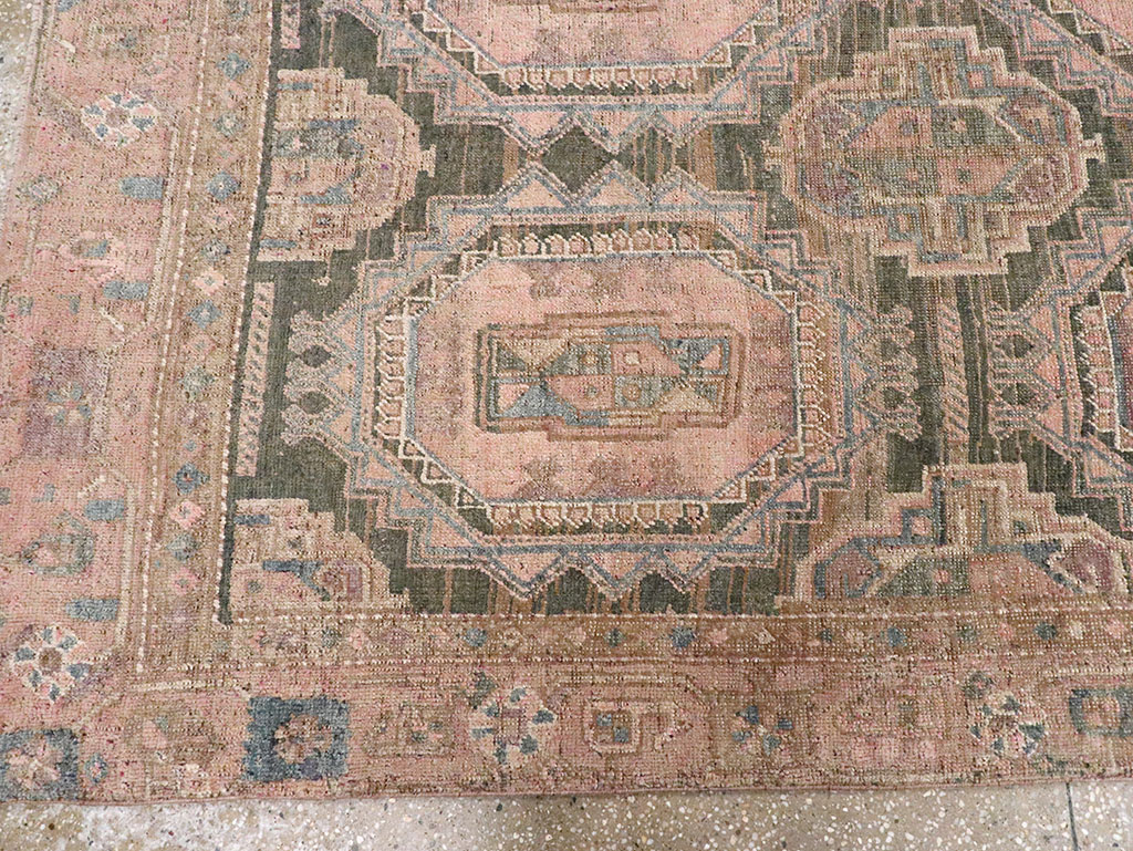 Antique Persian Kurd Bidjar Wide Gallery Runner, No.9328 - Gsblank