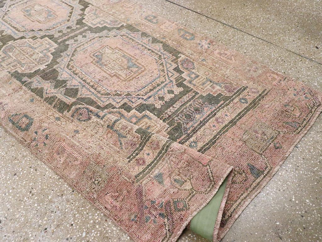 Antique Persian Kurd Bidjar Wide Gallery Runner, No.9328 - Gsblank