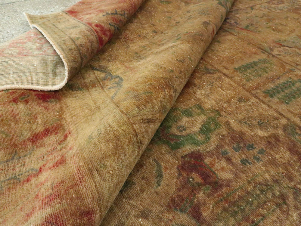 Antique Persian Tabriz Room Size Carpet, No.9334 - Gsblank