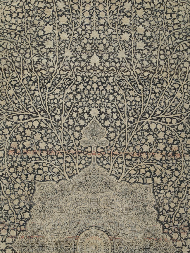 Antique Lavar Kerman Carpet, No.9397 - Gsblank