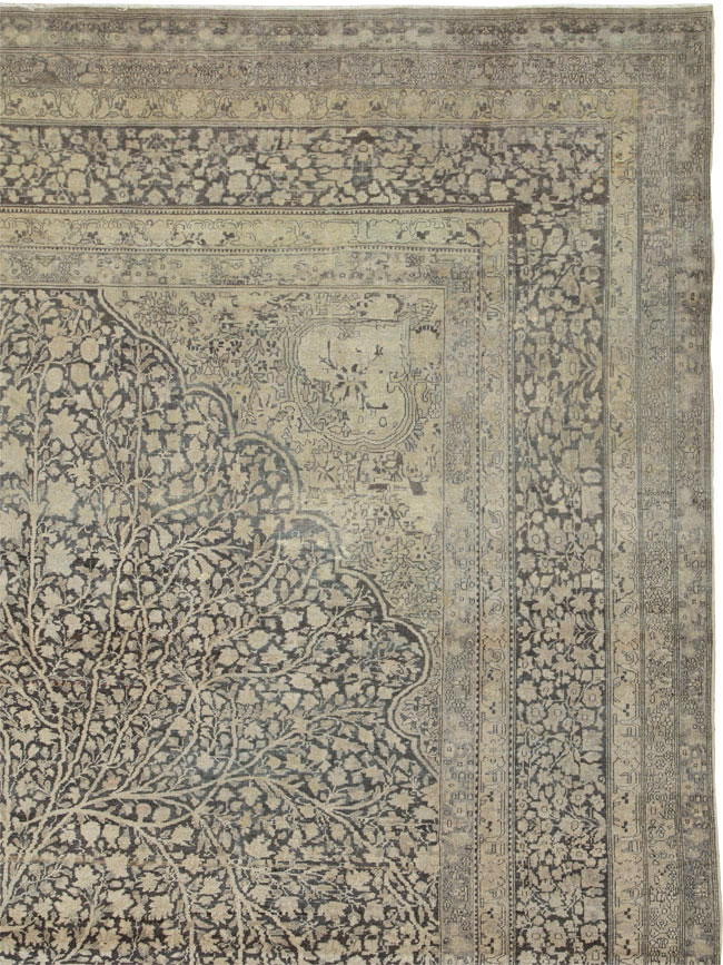 Antique Lavar Kerman Carpet, No.9397 - Gsblank