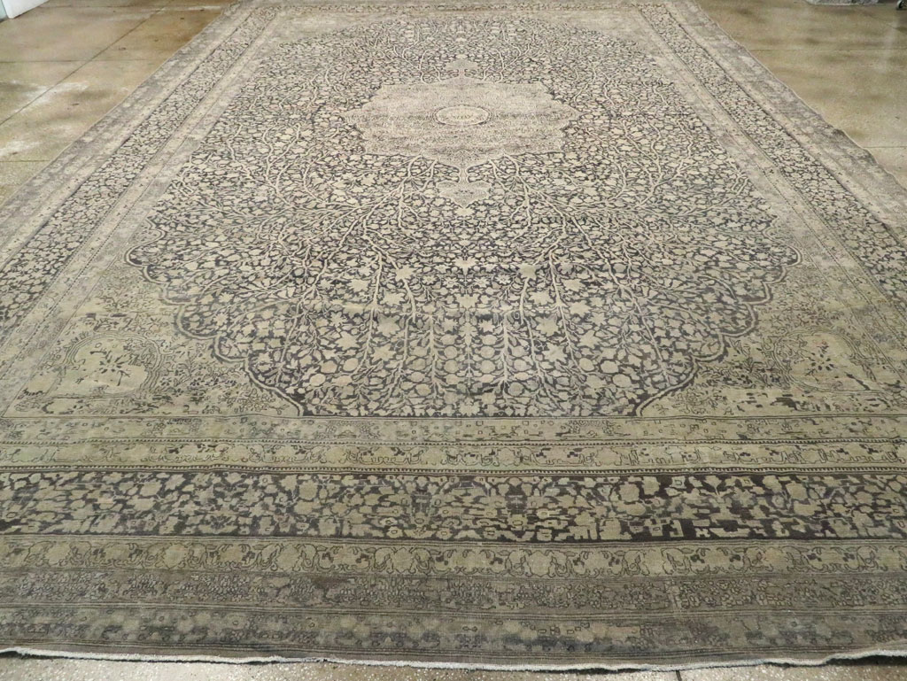 Antique Lavar Kerman Carpet, No.9397 - Gsblank