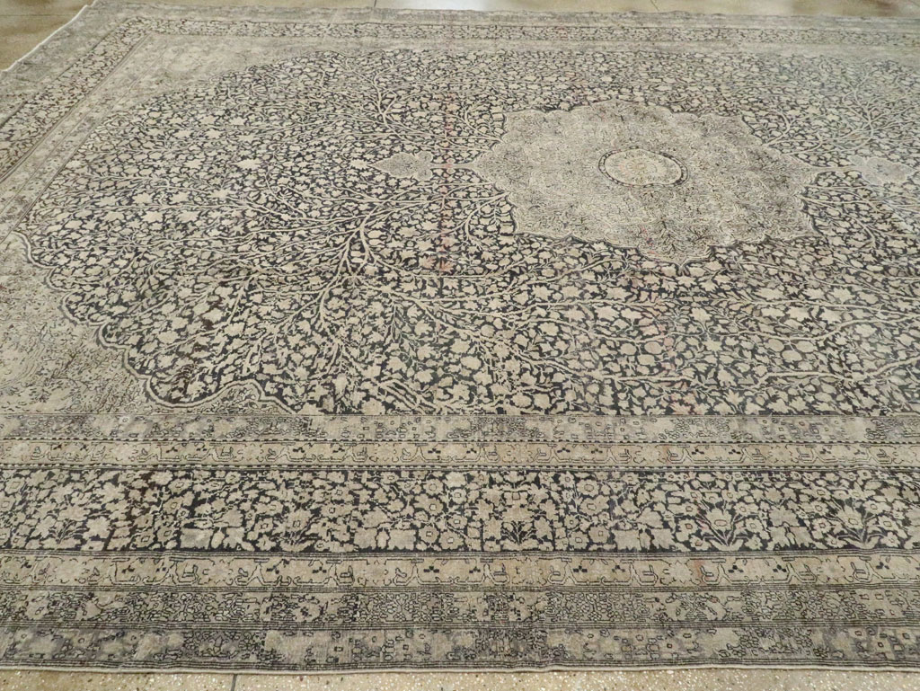Antique Lavar Kerman Carpet, No.9397 - Gsblank