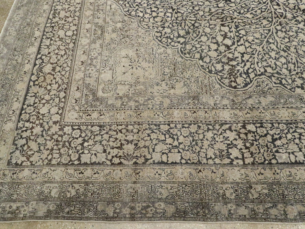 Antique Lavar Kerman Carpet, No.9397 - Gsblank