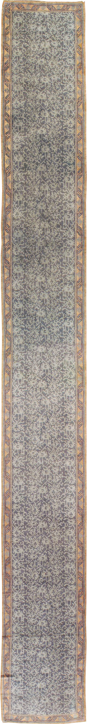 Antique Turkish Oushak Long Runner, No.9424 - Gsblank