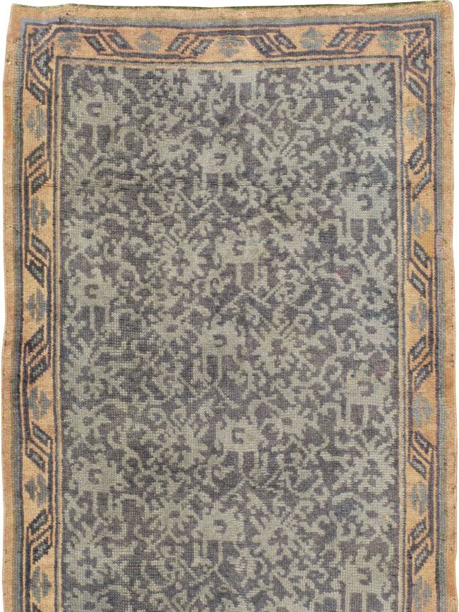 Antique Turkish Oushak Long Runner, No.9424 - Gsblank