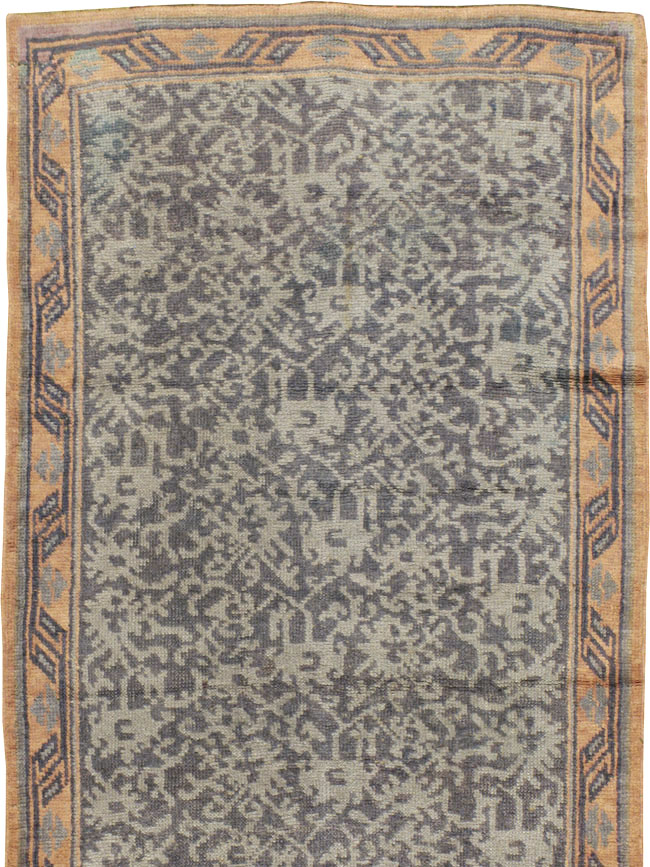 Antique Turkish Oushak Long Runner, No.9424 - Gsblank