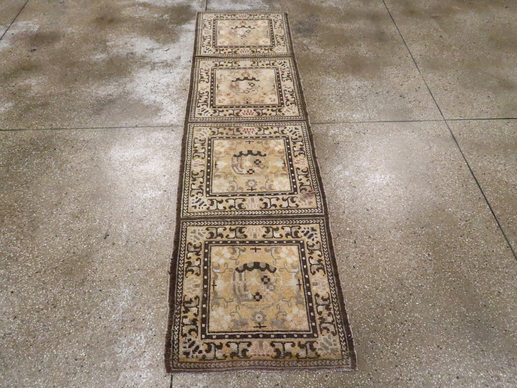 Antique East Turkestan Samarkand Runner, No.9495 - Gsblank