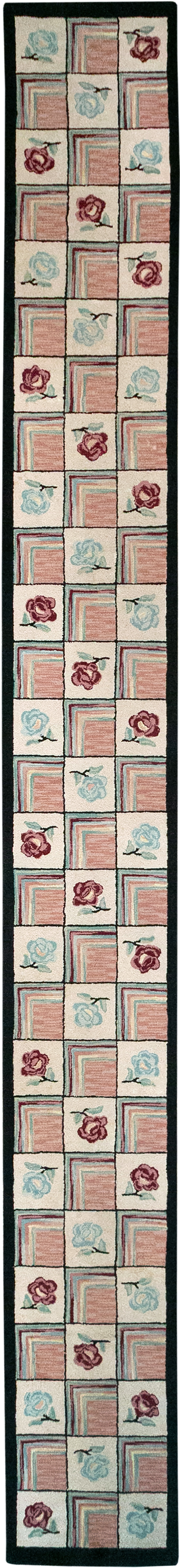 A Hook Rug Runner, No.9528 - Gsblank
