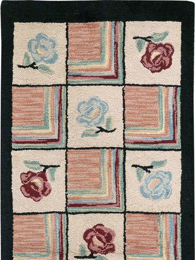 A Hook Rug Runner, No.9528 - Gsblank