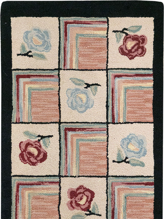 A Hook Rug Runner, No.9528 - Gsblank