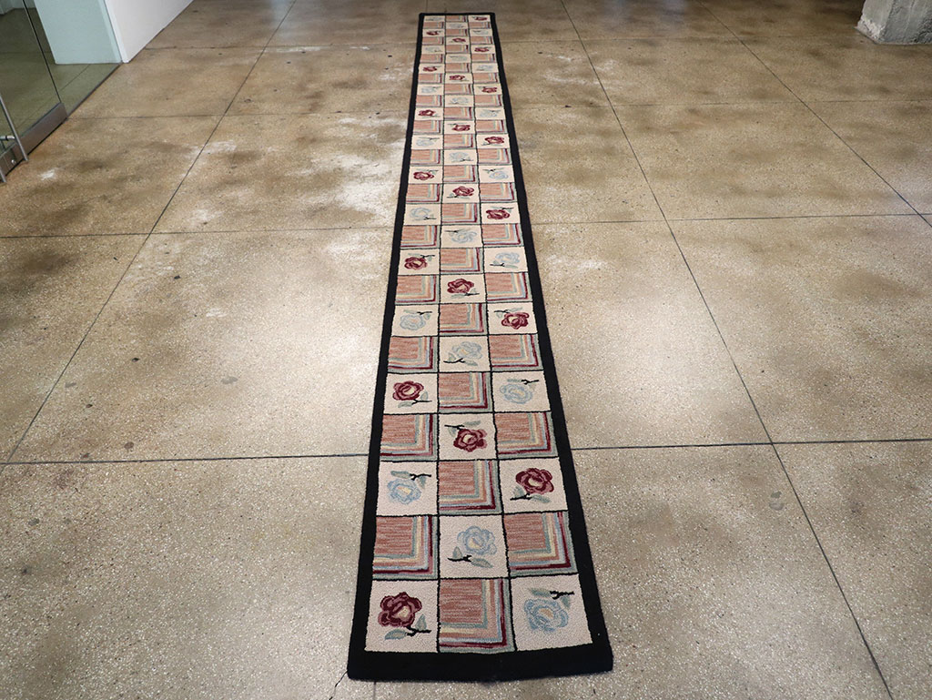 A Hook Rug Runner, No.9528 - Gsblank