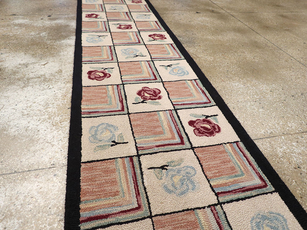 A Hook Rug Runner, No.9528 - Gsblank