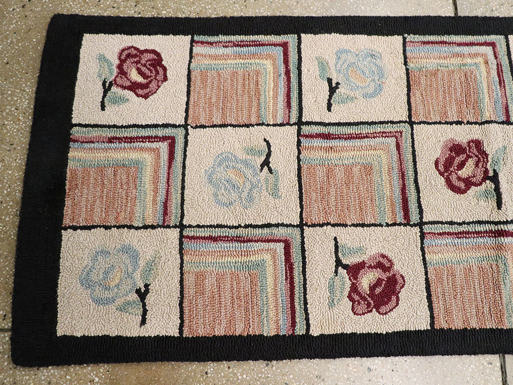 A Hook Rug Runner, No.9528 - Gsblank