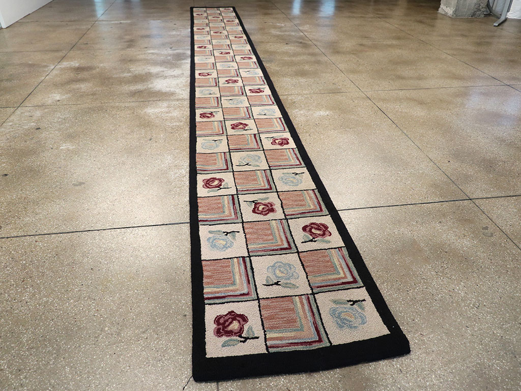 A Hook Rug Runner, No.9528 - Gsblank