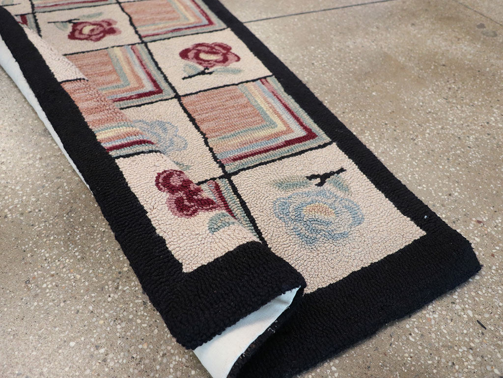 A Hook Rug Runner, No.9528 - Gsblank