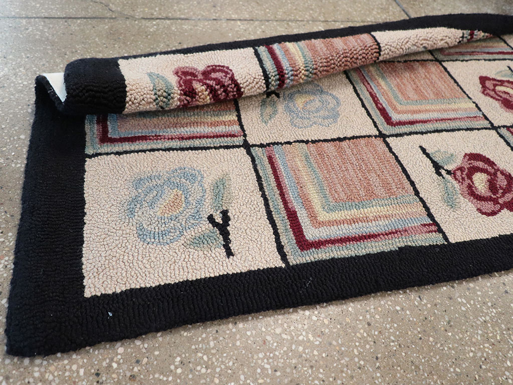 A Hook Rug Runner, No.9528 - Gsblank
