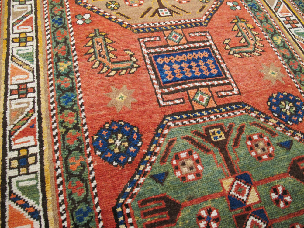 Antique Persian Heriz Long Runner, No.9566 - Gsblank