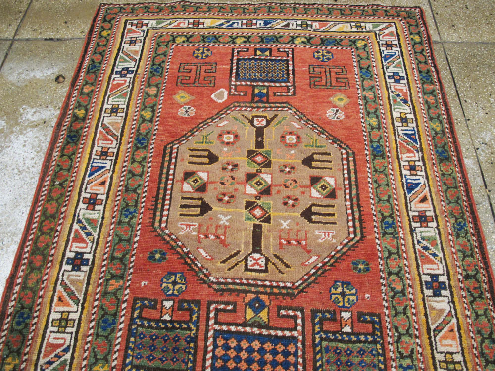 Antique Persian Heriz Long Runner, No.9566 - Gsblank