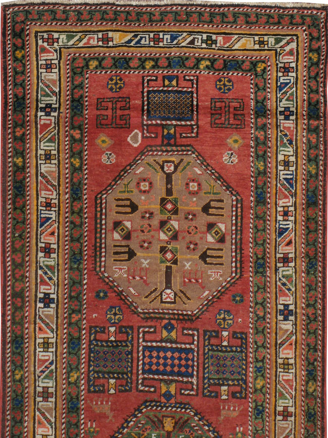 Antique Persian Heriz Long Runner, No.9566 - Gsblank