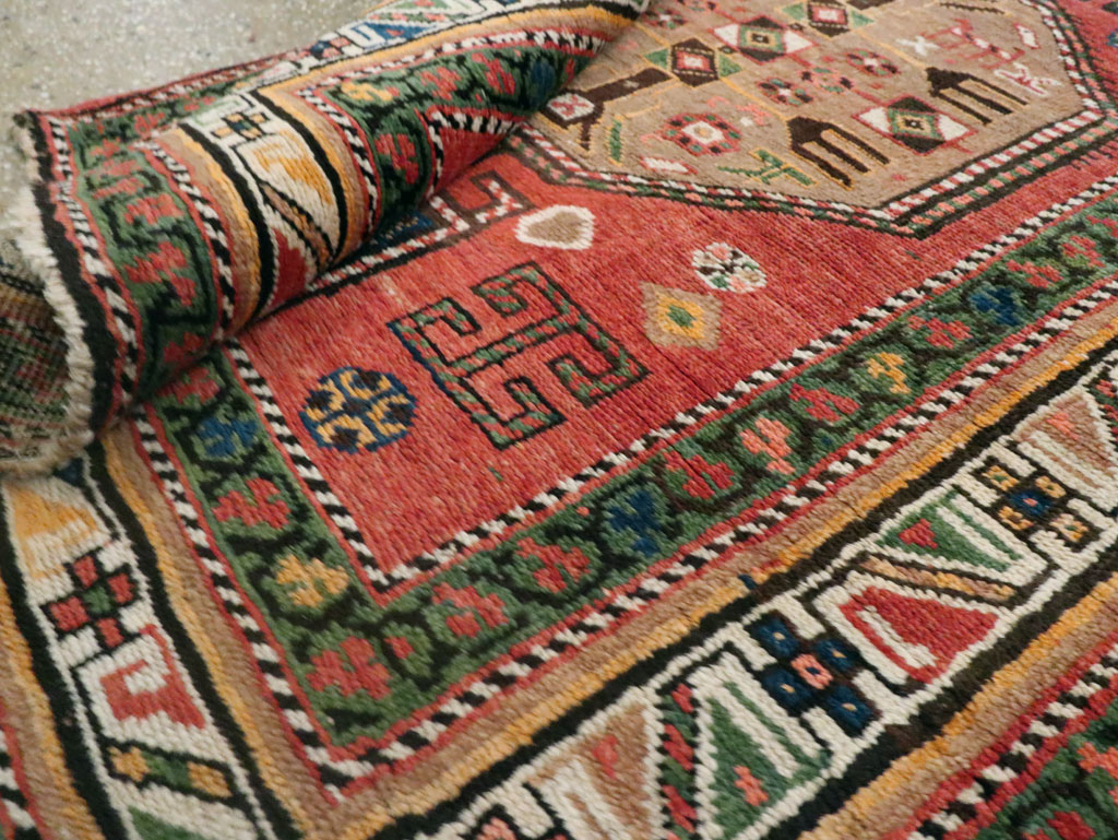 Antique Persian Heriz Long Runner, No.9566 - Gsblank