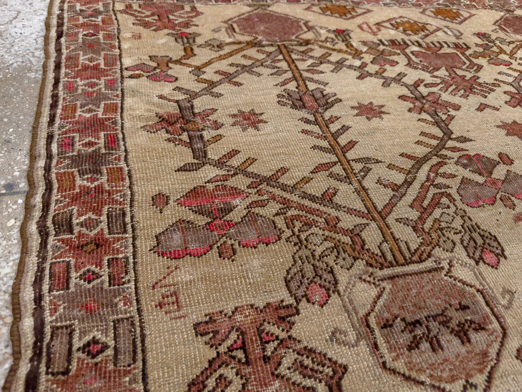 Vintage Afghan Turkoman Throw Rug, No.9620 - Gsblank