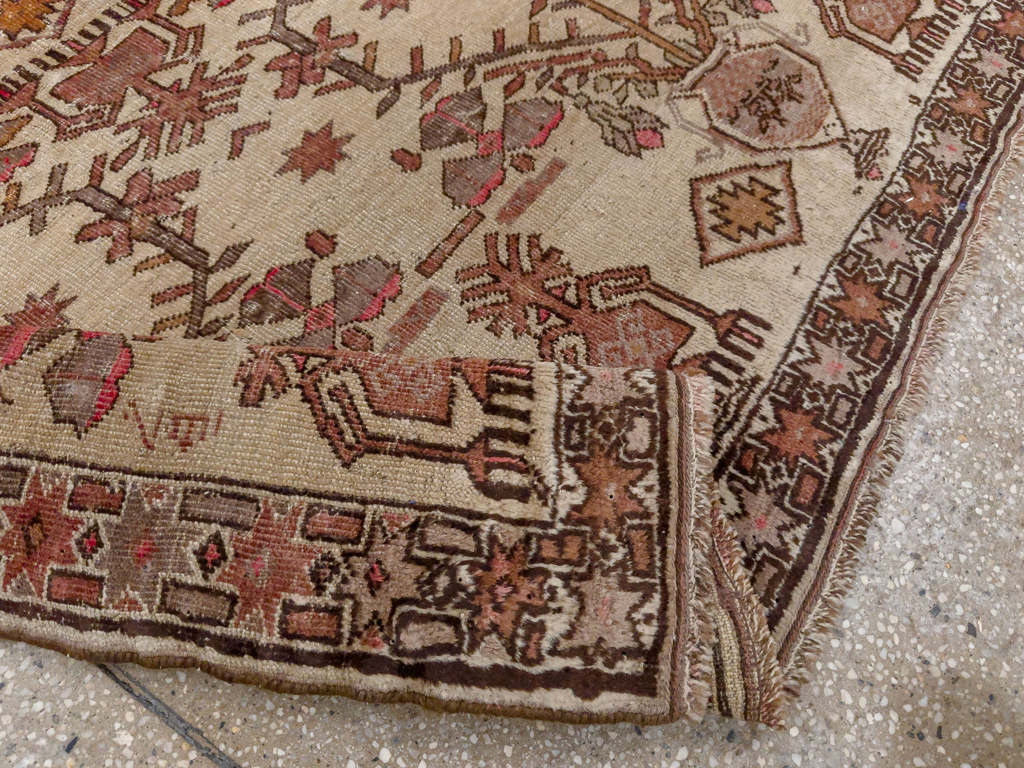Vintage Afghan Turkoman Throw Rug, No.9620 - Gsblank