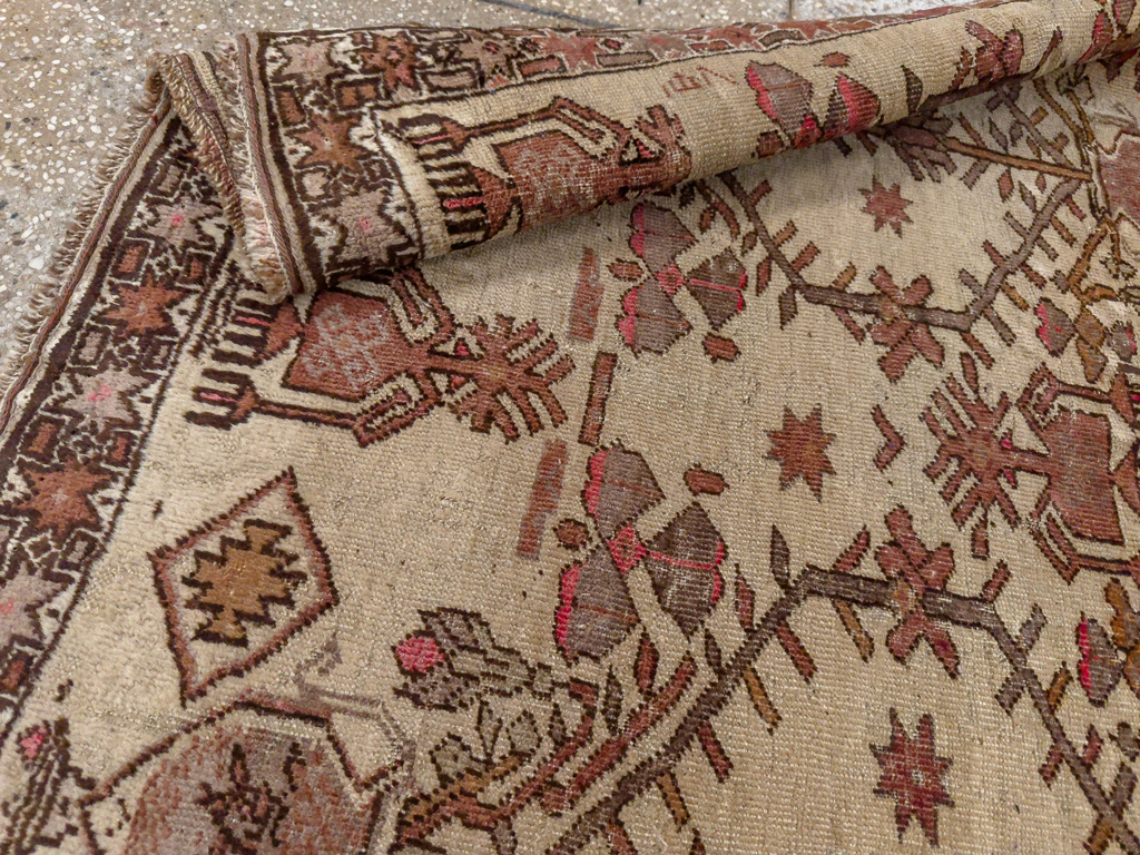 Vintage Afghan Turkoman Throw Rug, No.9620 - Gsblank