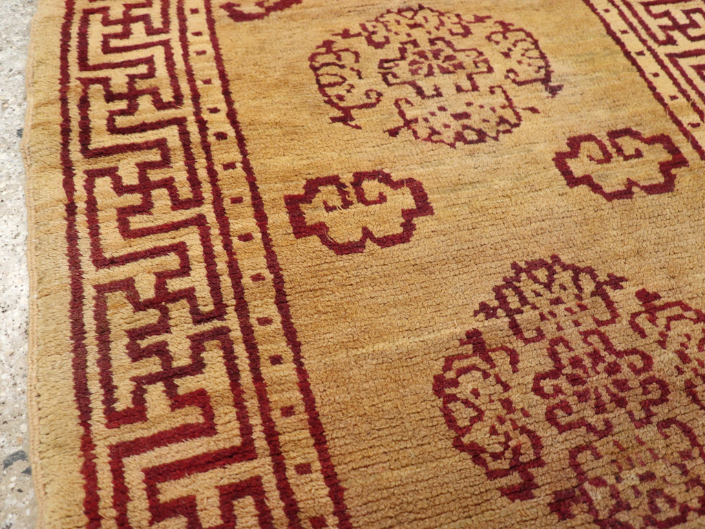 Vintage Chinese Art Deco Throw Rug, No.9714 - Gsblank