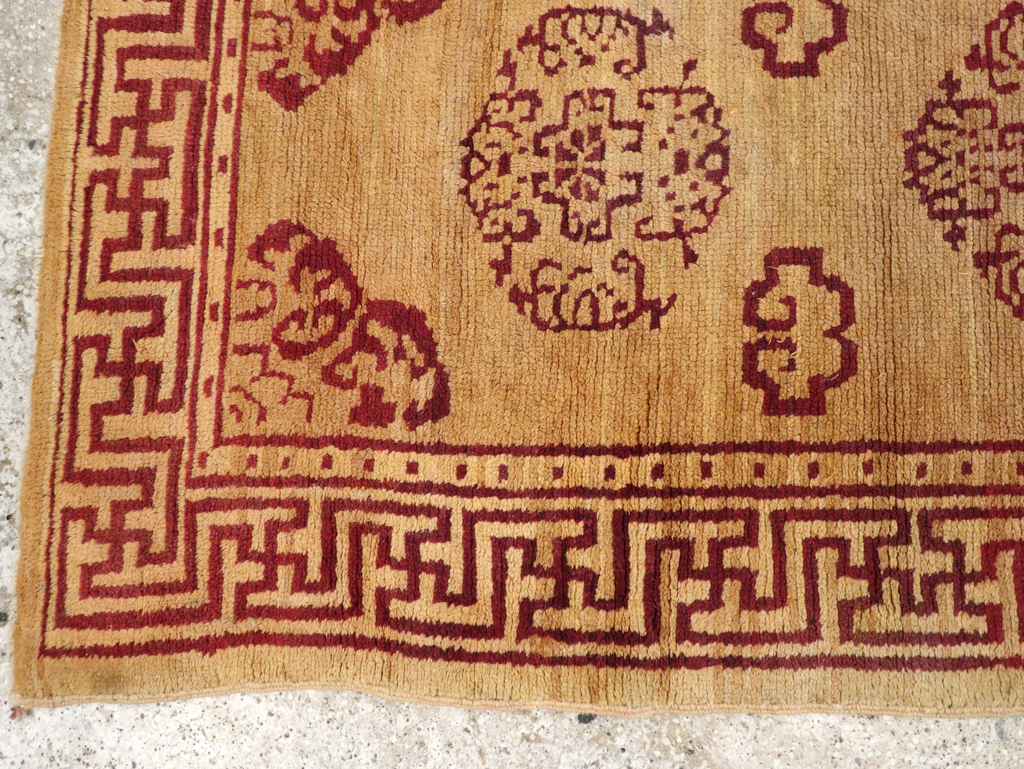 Vintage Chinese Art Deco Throw Rug, No.9714 - Gsblank