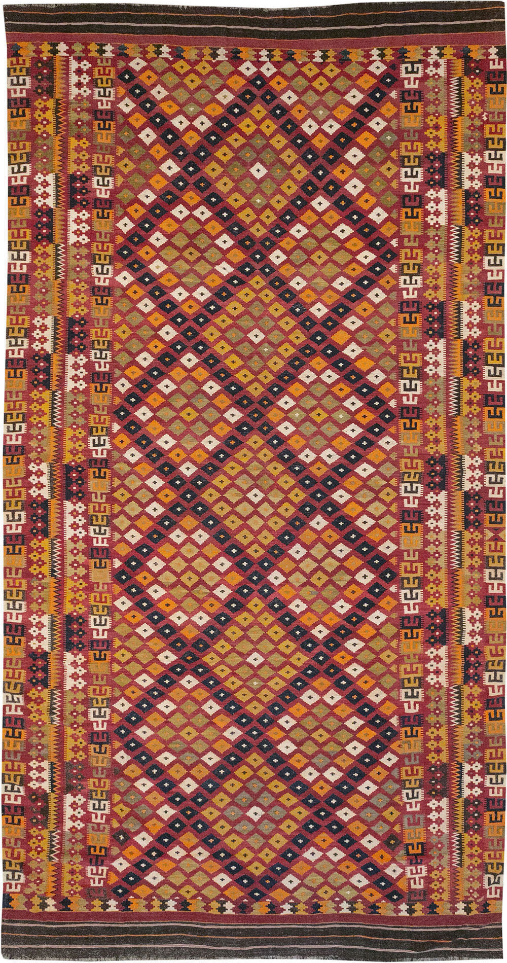 Vintage Scandinavian Flatweave Kilim Oversize Carpet, No.9785 - Gsblank