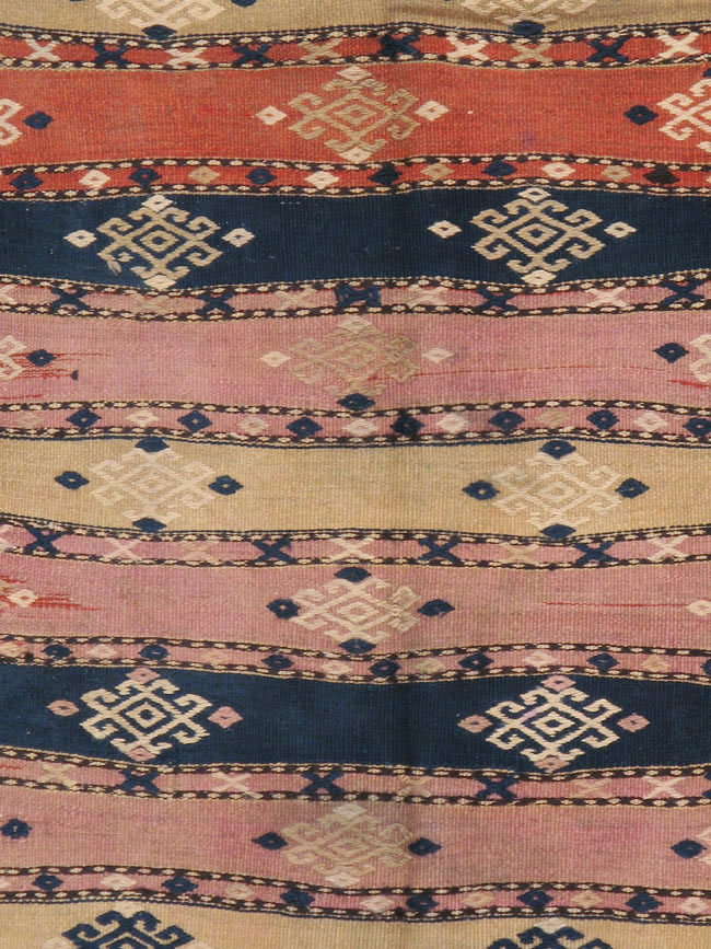 Vintage Afghan Flatweave Kilim Large Gallery Carpet, No.9796 - Gsblank