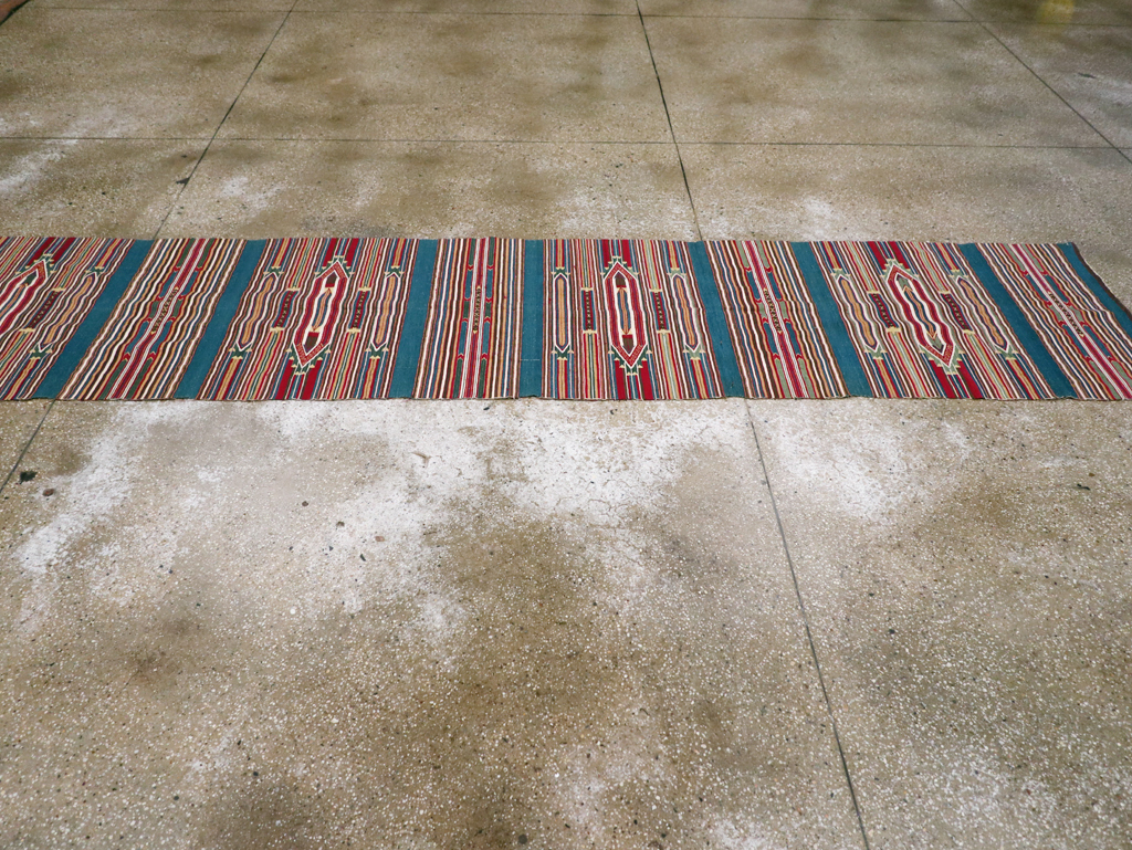 Vintage Persian Flatweave Kilim Runner, No.9799 - Gsblank
