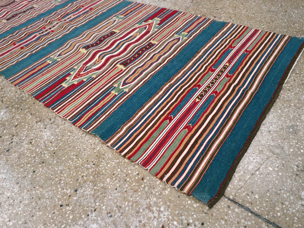 Vintage Persian Flatweave Kilim Runner, No.9799 - Gsblank