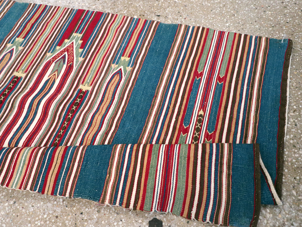 Vintage Persian Flatweave Kilim Runner, No.9799 - Gsblank