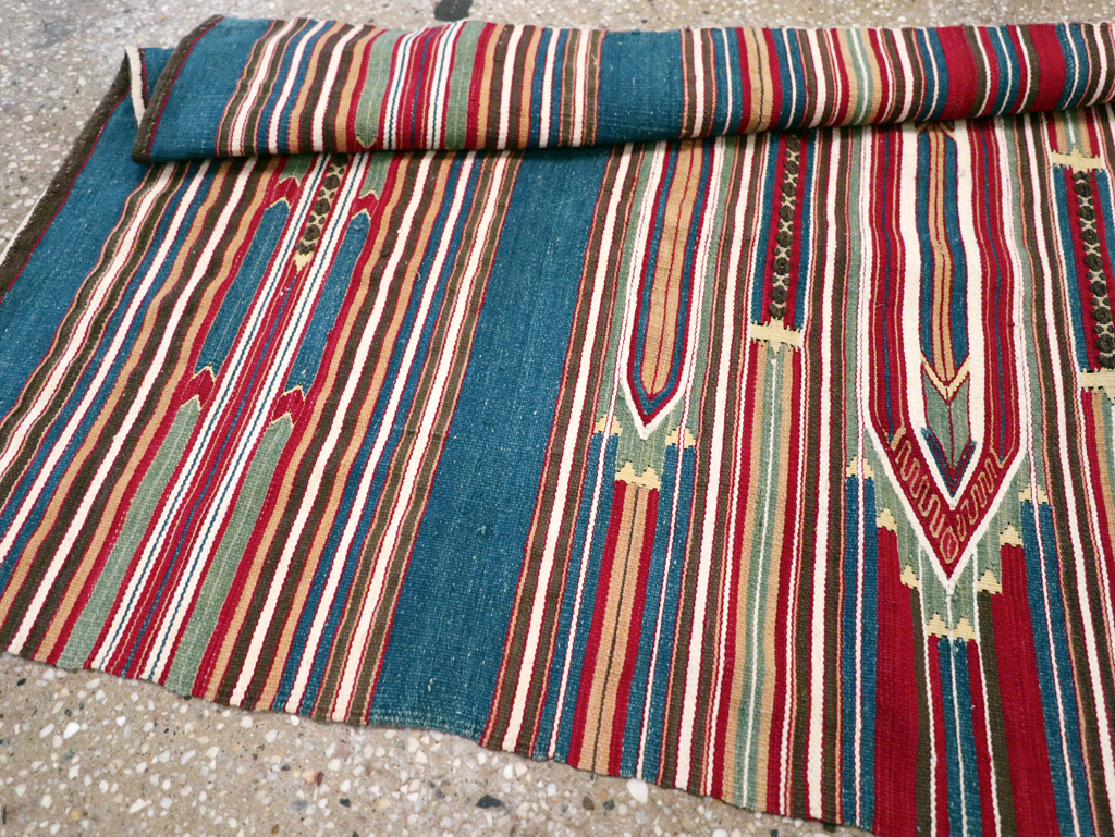 Vintage Persian Flatweave Kilim Runner, No.9799 - Gsblank