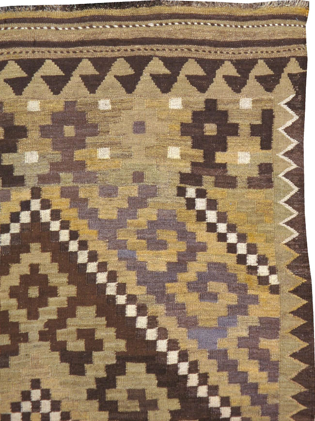 Vintage Scandinavian Flatweave Kilim Runner, No.9812 - Gsblank