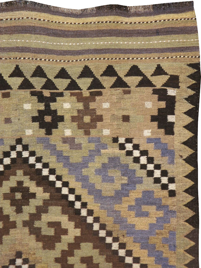 Vintage Scandinavian Flatweave Kilim Runner, No.9812 - Gsblank