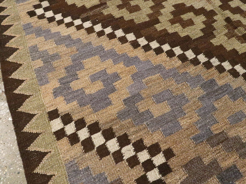 Vintage Scandinavian Flatweave Kilim Runner, No.9812 - Gsblank