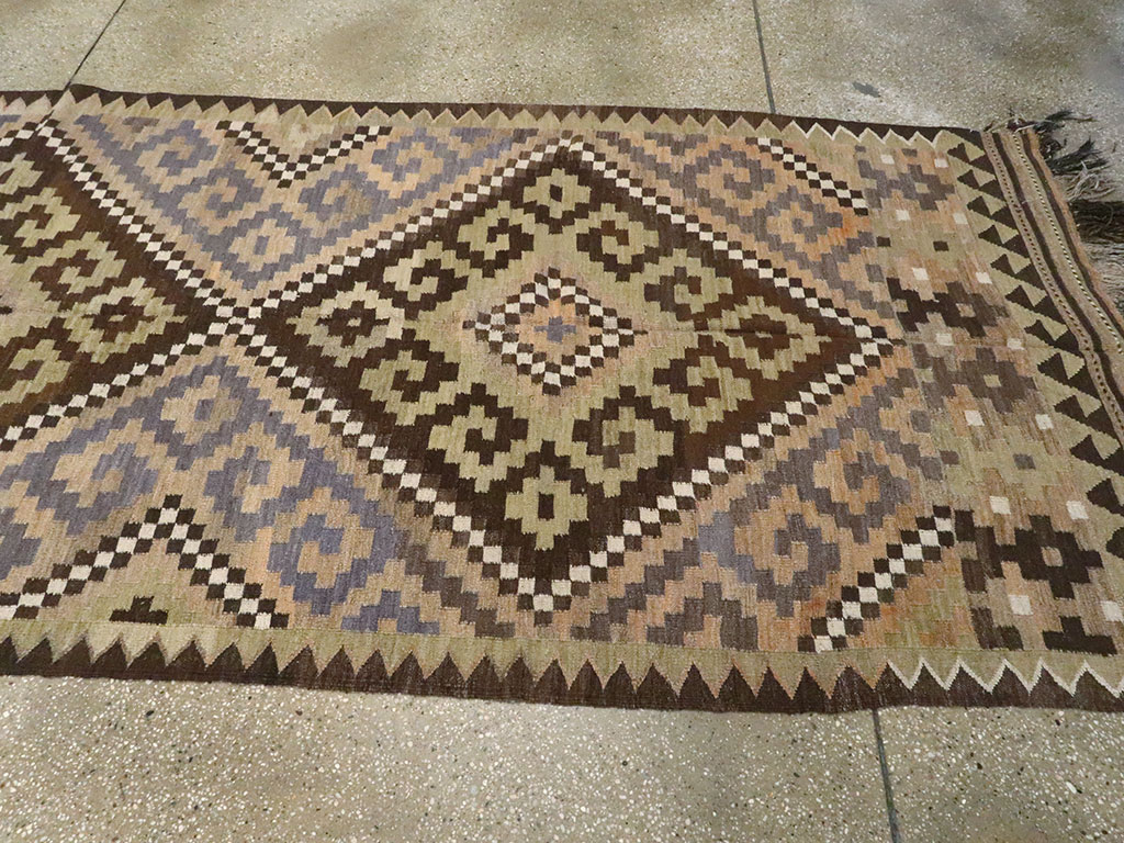 Vintage Scandinavian Flatweave Kilim Runner, No.9812 - Gsblank