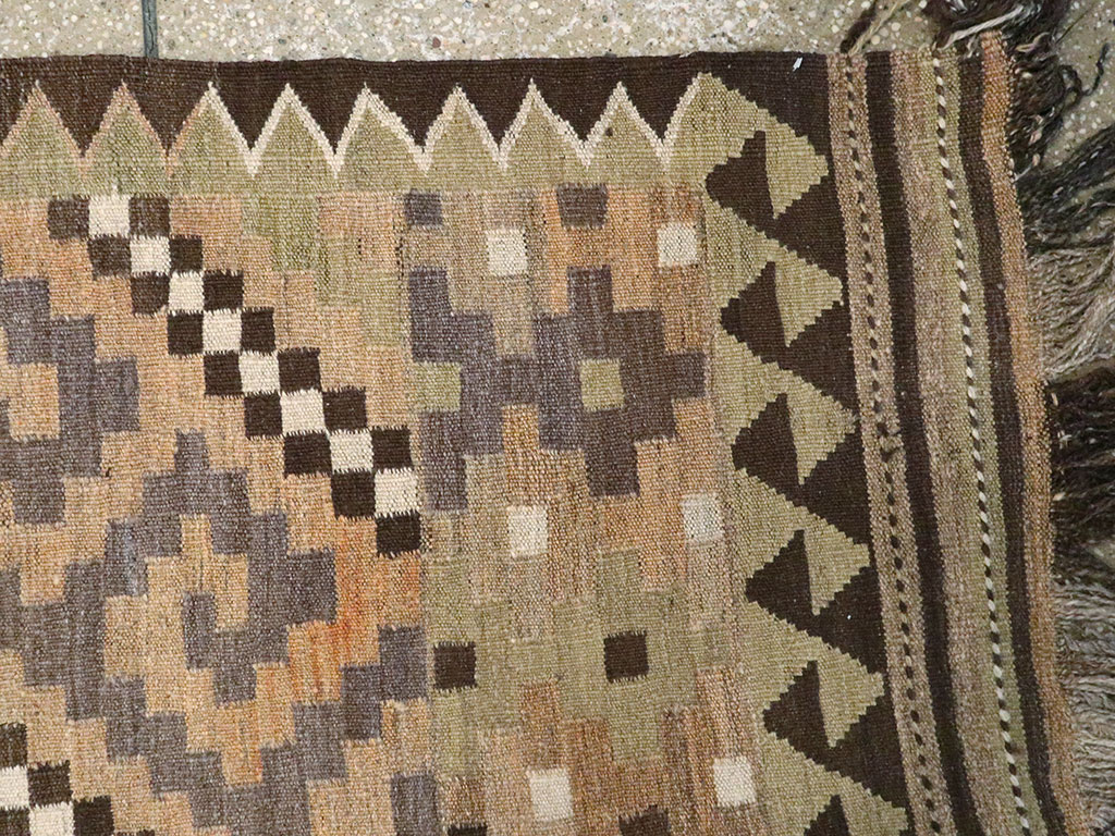 Vintage Scandinavian Flatweave Kilim Runner, No.9812 - Gsblank