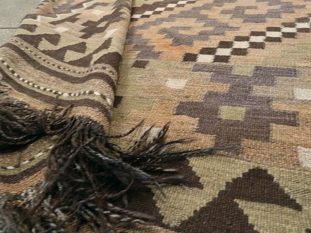 Vintage Scandinavian Flatweave Kilim Runner, No.9812 - Gsblank